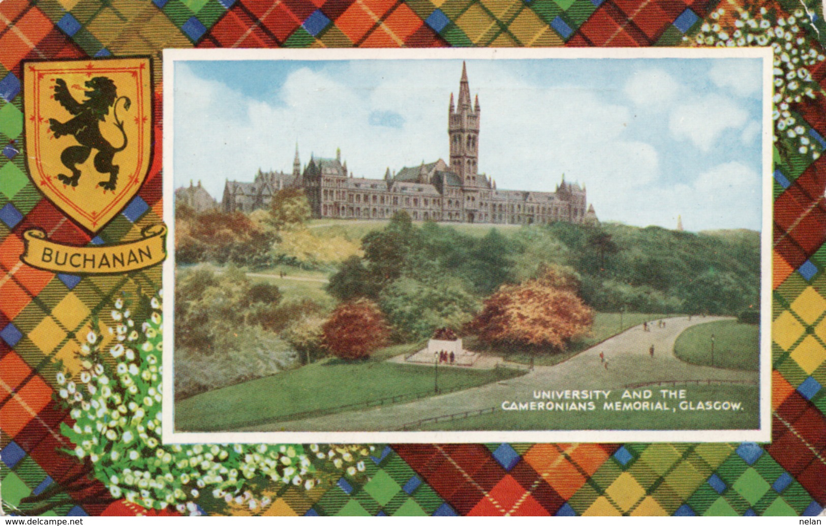 BUCHANAN-UNIVERSITY AND THE CAMERONIANS MEMORIAL-GLASGOW- VIAGGIATA 1964 - Lanarkshire / Glasgow