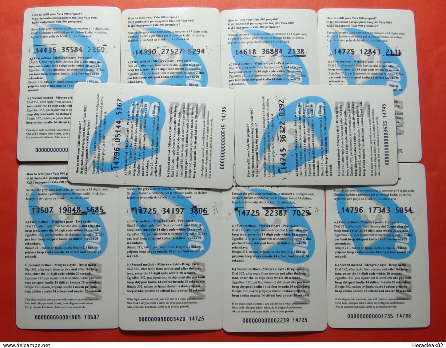 Series 13,14 Kosovo Lot Of 10 Prepaid CARD 10 EURO Used Operator VALA900 (Alcatel) *BIG EGG & 2 GIRLS* - Kosovo