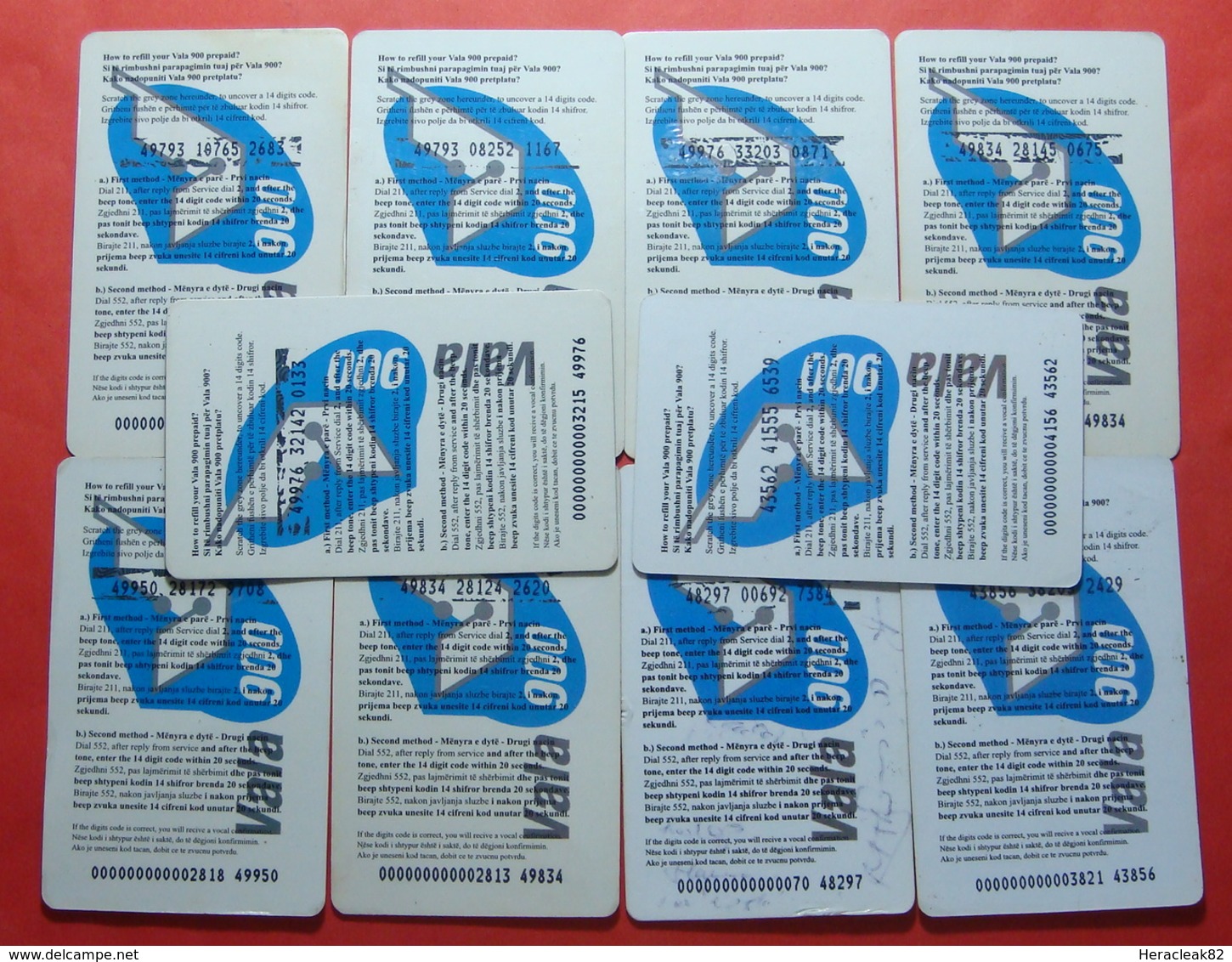 Series 4, Kosovo Lot Of 10 Prepaid CARD 10 EURO Used Operator VALA900 (Alcatel) *BIG EGG & 2 GIRLS* - Kosovo