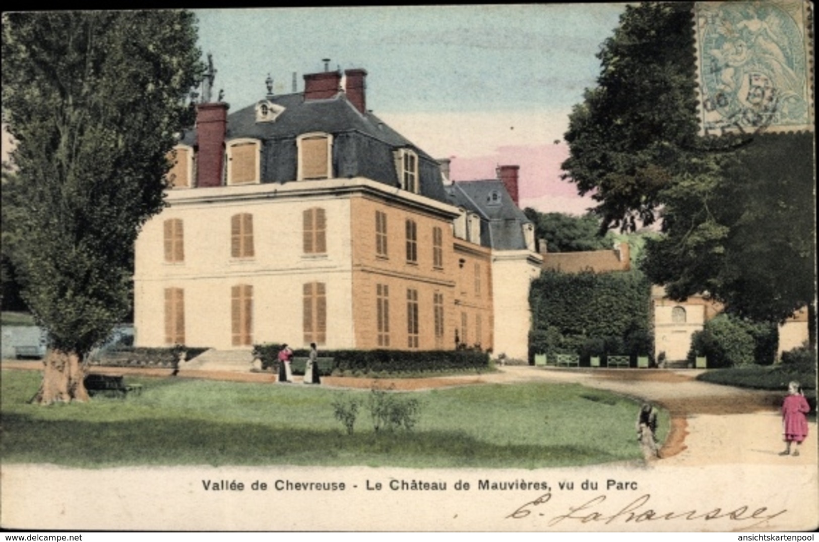 Cp Chevreuse Yvelines, Chateau De Mauvieres, Vu Du Parc - Autres & Non Classés