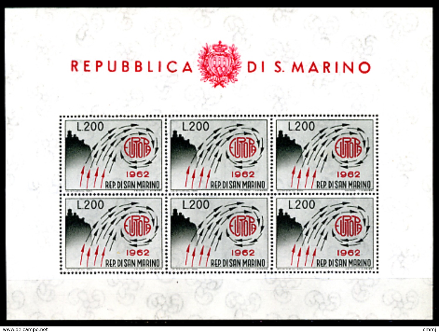 1962 - SAINT-MARIN - SAN MARINO - Catg. Unif. BF 35 - NH - (SM2017.27...) - Blocchi & Foglietti