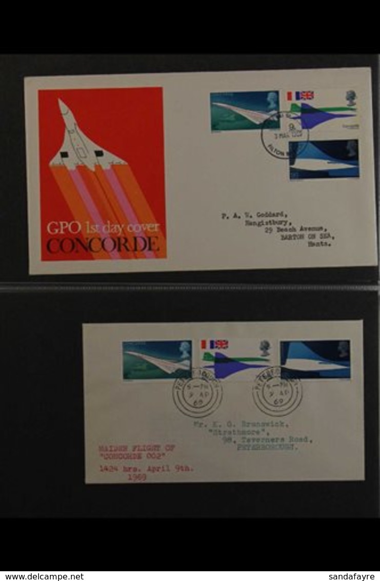 CONCORDE COVERS COLLECTION 1969-2010 Collection Of Illustrated First Day Or Commemorative Covers In An Album, Mostly Gre - Ohne Zuordnung