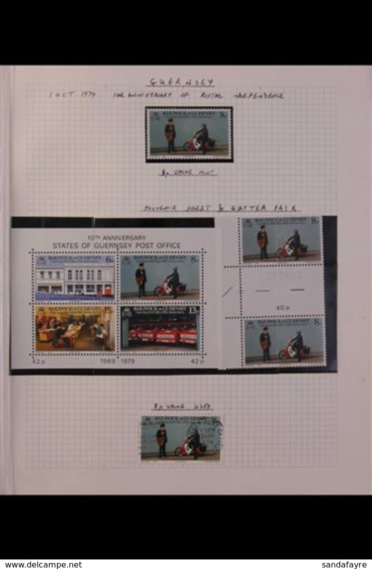 MOTORCYCLES JERSEY & GUERNSEY 1970-2013 Collection Of Never Hinged Mint And Used Stamps, Mini-sheets, Sheetlets, Covers  - Non Classificati