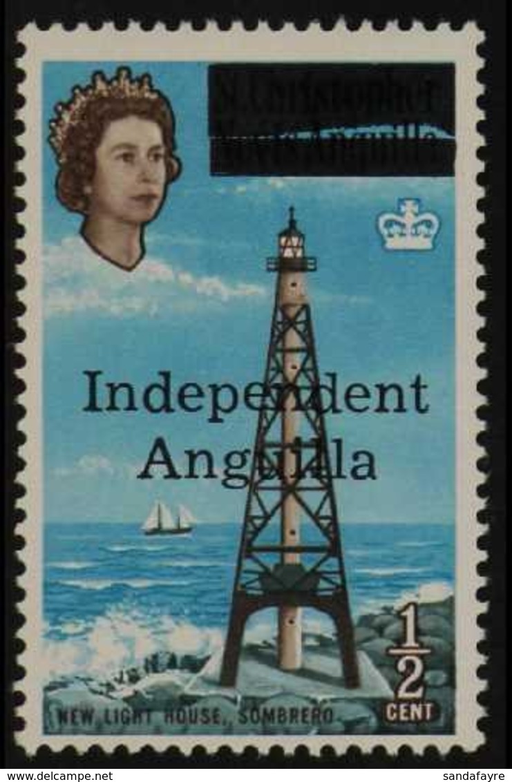 1967 ½c Lighthouse Opt'd "Independent Anguilla" SG 1, Never Hinged Mint. For More Images, Please Visit Http://www.sandaf - Anguilla (1968-...)