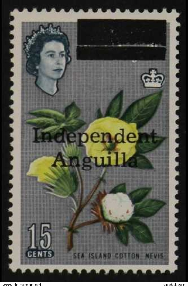 1967 15c Sea Island Cotton Plant Opt'd "Independent Anguilla" SG 9, Never Hinged Mint. For More Images, Please Visit Htt - Anguilla (1968-...)