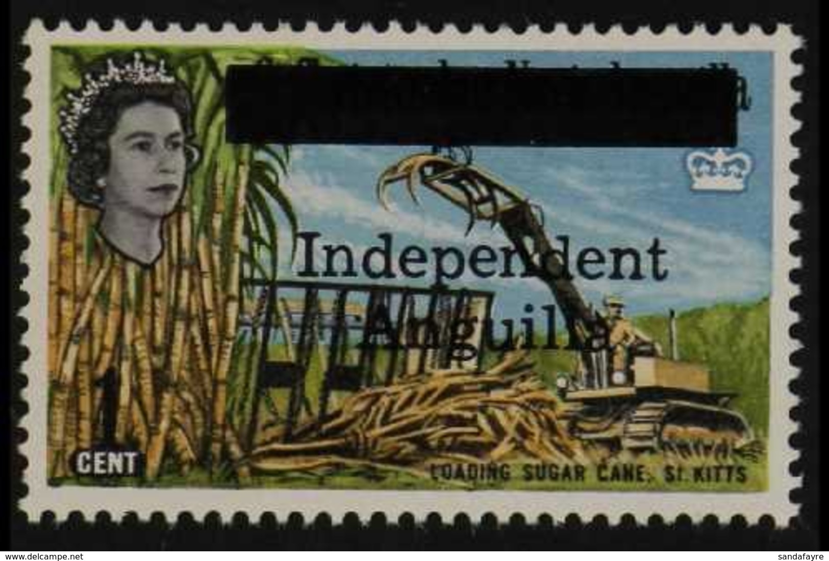 1967 1c Loading Sugar Cane Opt'd "Independent Anguilla" SG 2, Never Hinged Mint. For More Images, Please Visit Http://ww - Anguilla (1968-...)