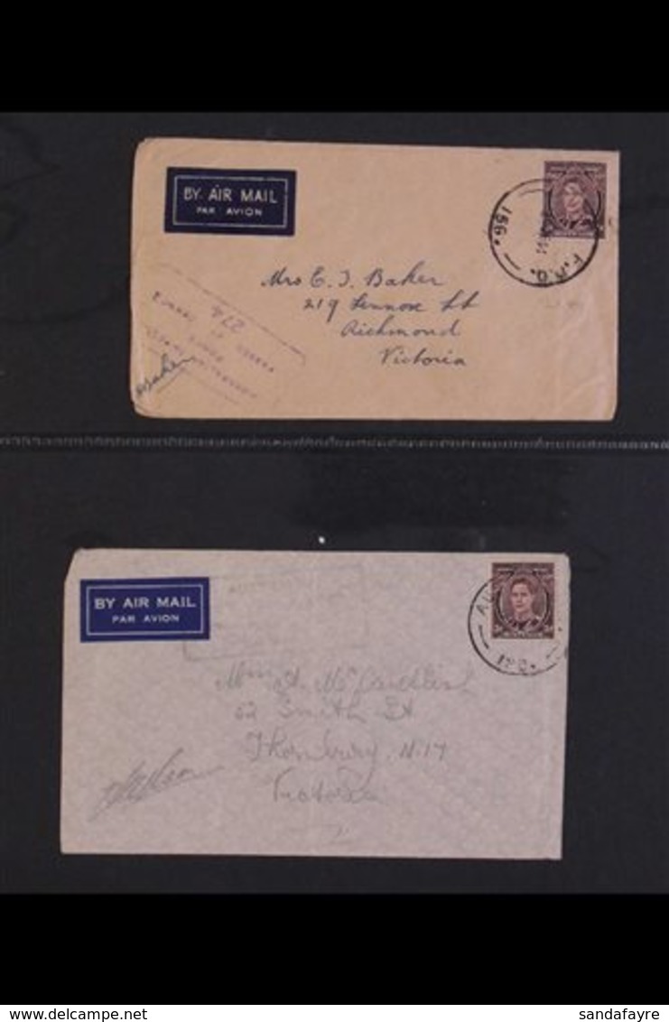 VICTORIA WW2 AUSTRALIAN FORCES - AUST F.P.O CENSOR COVERS COLLECTION Presented In Protective Pages. An Interesting Selec - Andere & Zonder Classificatie