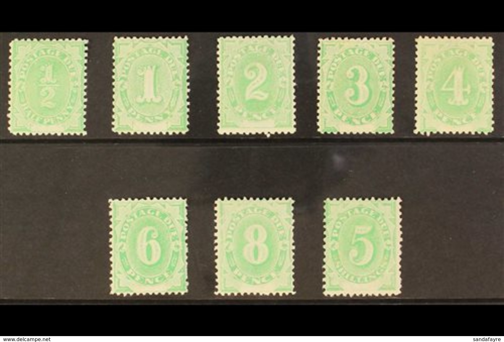 POSTAGE DUES 1902 Set To 5s Complete, Perf 11½, 12, SG D1/8, Very Fine Mint, Strong Colours. (8 Stamps) For More Images, - Otros & Sin Clasificación