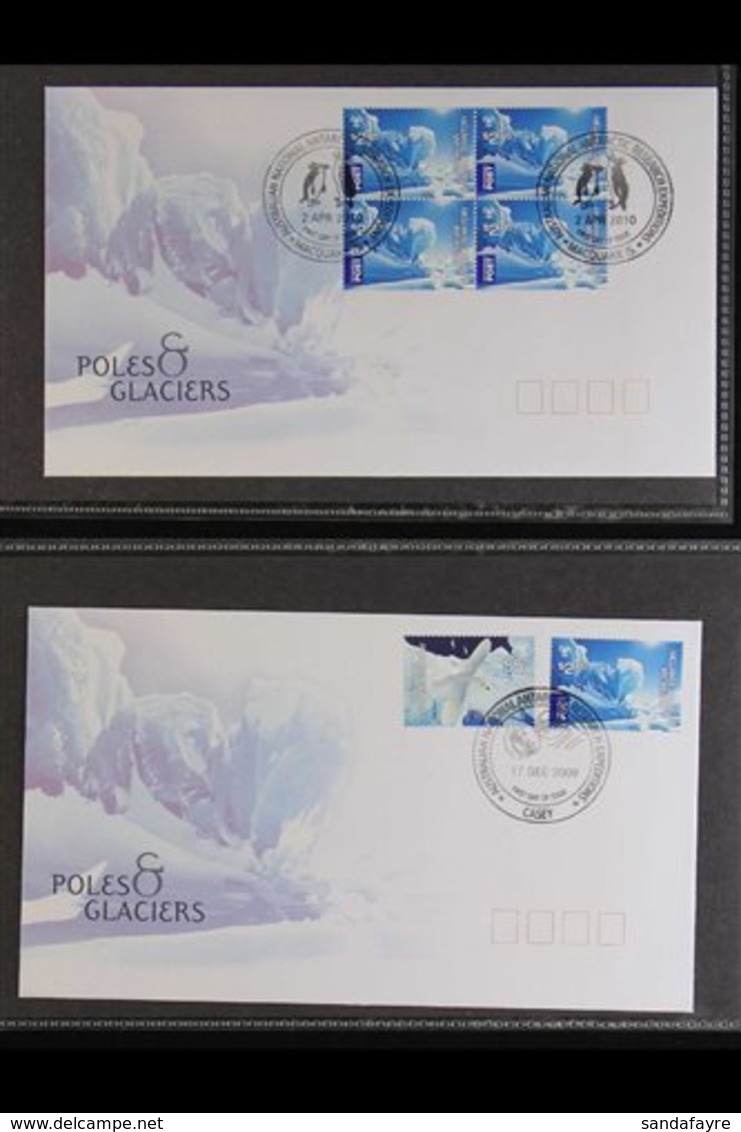 2009 POLES AND GLACIERS Collection Of Illustrated And Unaddressed First Day Covers Bearing "Preserve The Polar Regions A - Otros & Sin Clasificación