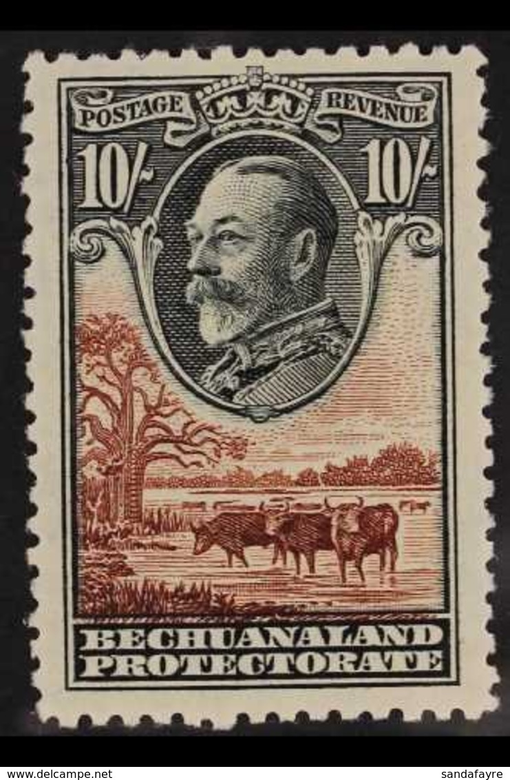 1932 10s Black And Brown, Baobab Tree And Cattle, SG 110, Very Fine Mint. For More Images, Please Visit Http://www.sanda - Otros & Sin Clasificación