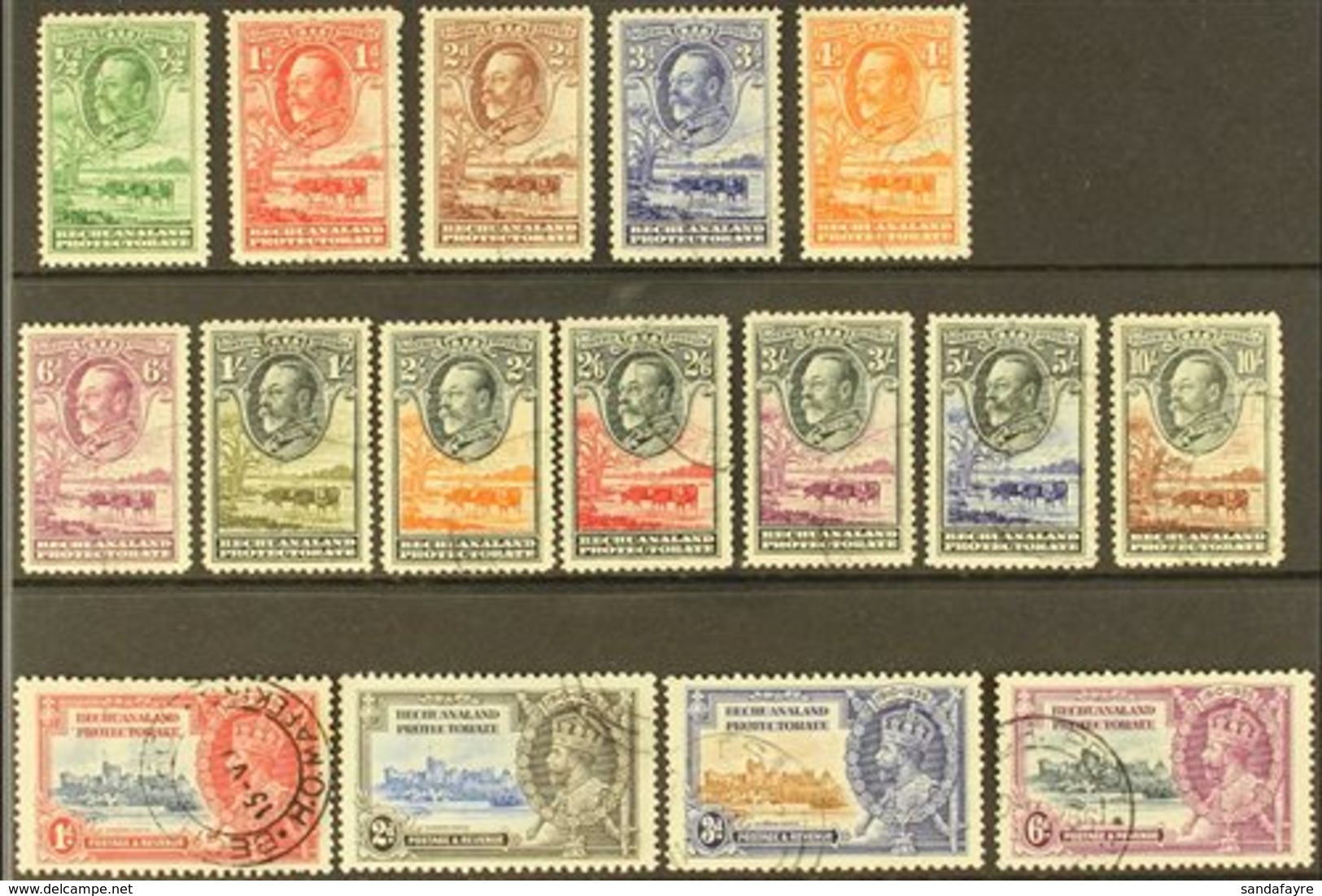 1932-35 PICTORIAL USED SETS Presented On A Stock Card & Includes The 1932 Baobab Tree & Cattle Complete Set (SG 99/110)  - Other & Unclassified