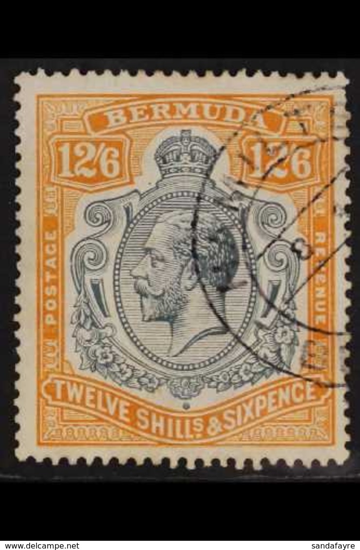 1932 12s 6d Grey And Orange, Geo V, SG 93, Very Fine Used With Hamilton Cds Cancel. For More Images, Please Visit Http:/ - Bermudas