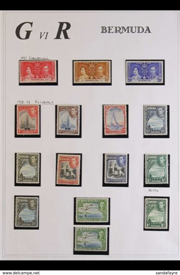 1937-53 FINE MINT COLLECTION A Mostly All Different Collection Which Includes 1937 Coronation Set, 1938-52 (low Value) D - Bermudes