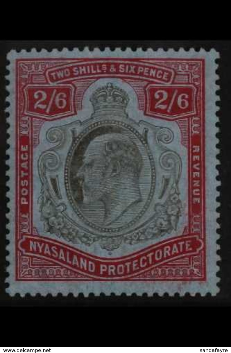 1908 2s6d Brownish Black & Carmine Red, SG 78, Fine Mint For More Images, Please Visit Http://www.sandafayre.com/itemdet - Nyasaland (1907-1953)