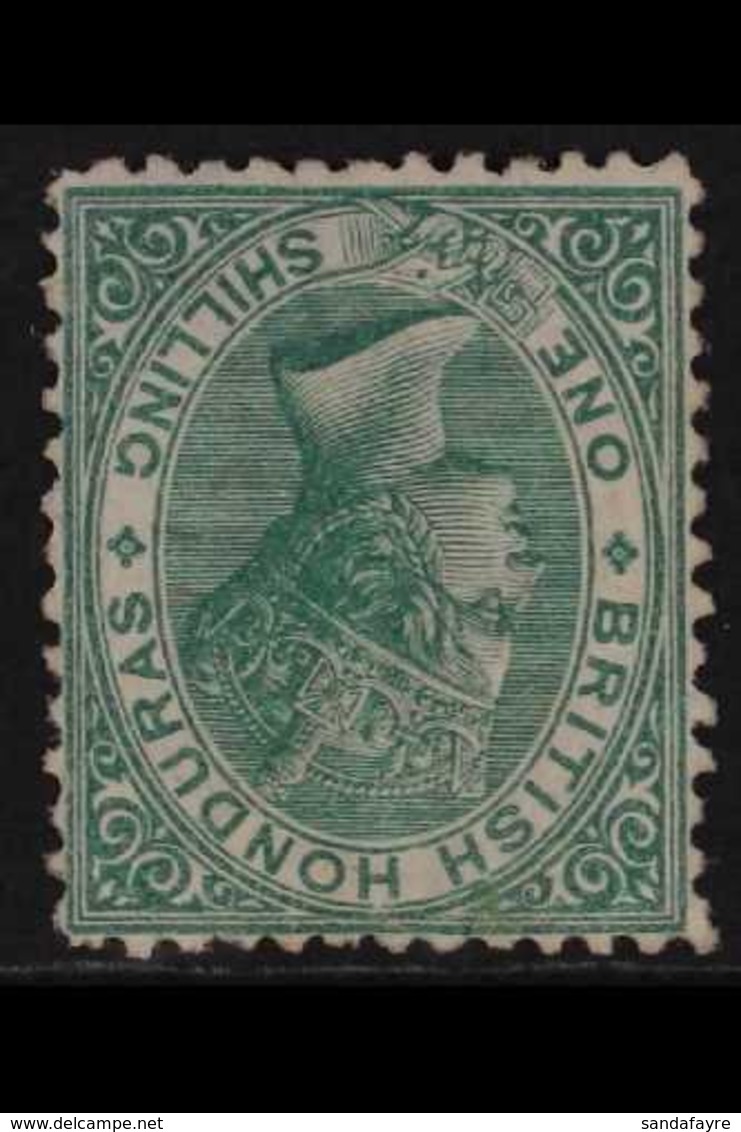 1872 1s Deep Green, Variety "wmk Inverted", SG 10aw, Fine Mint. Unpriced Mint By SG. For More Images, Please Visit Http: - British Honduras (...-1970)