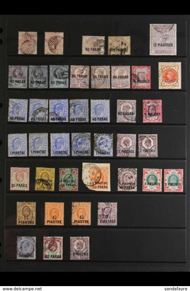 1875-1921 MINT AND USED RANGES ON STOCKLEAVES Interesting Accumulation - Note GB 2½d Rosy Mauve (plates 2 And 13) With C - Levante Británica