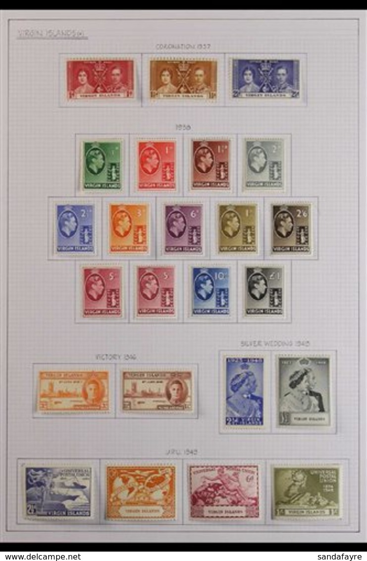 1937-52 KGVI MINT COLLECTION A Complete "Basic" Collection From Coronation To The 1952 Pictorial Set, SG 107/47, Very Fi - British Virgin Islands