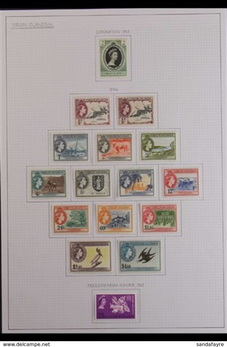 1953-67 QEII MINT COLLECTION A Complete, Very Fine Mint Collection From Coronation To The 1967 New Constitution Set, SG  - Iles Vièrges Britanniques