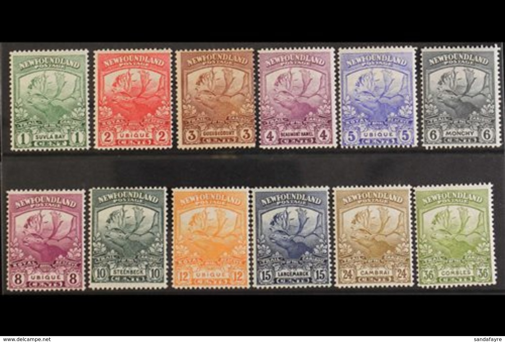 1919 Newfoundland Contingent "Caribou" Set, SG 130/41, Mint (12 Stamps) For More Images, Please Visit Http://www.sandafa - Autres & Non Classés