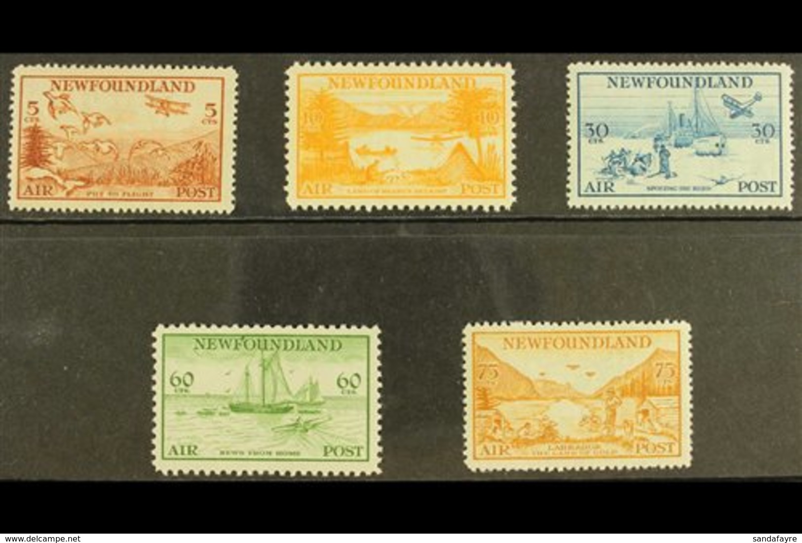 1933 AIR Pictorial Complete Set, SG 230/34, Fine Fresh Mint. (5 Stamps) For More Images, Please Visit Http://www.sandafa - Otros & Sin Clasificación