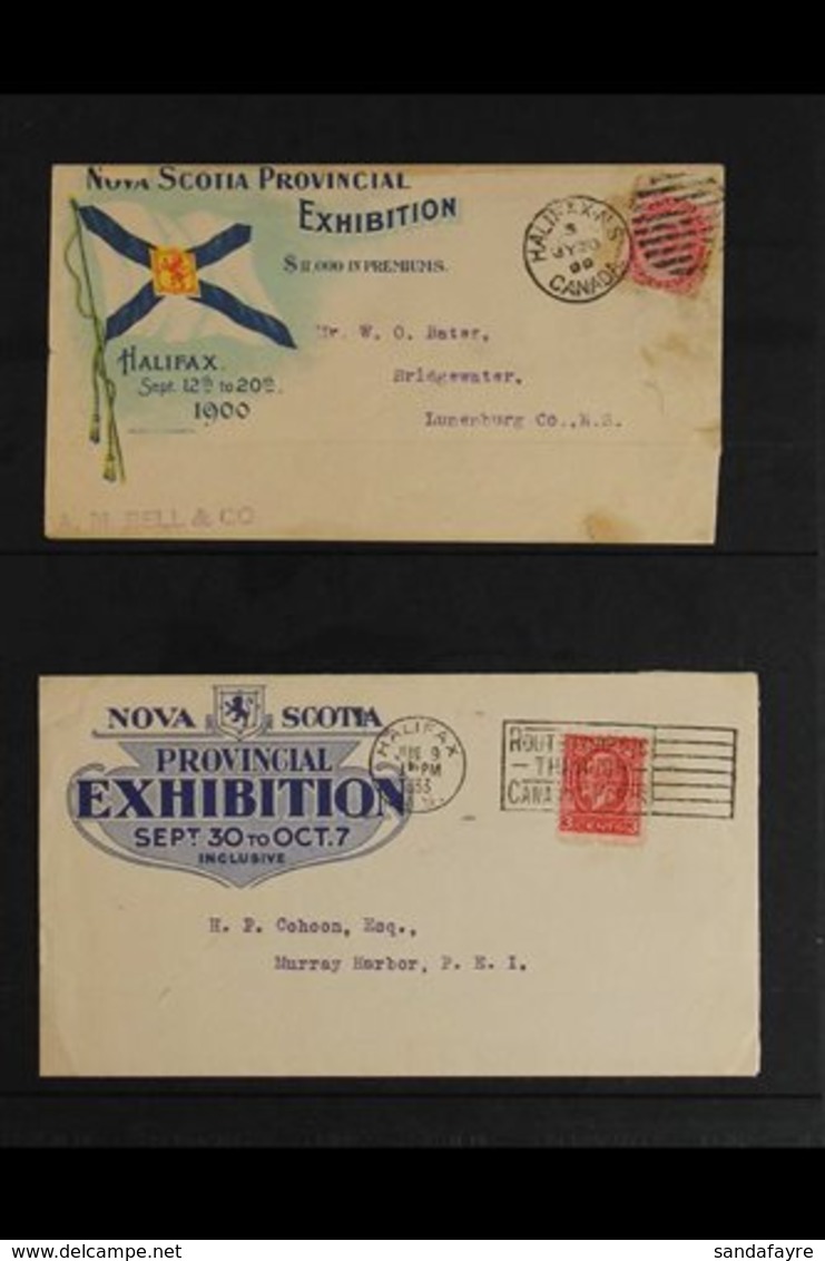 1900 - 1939 Group Of 4 Used Coloured Illustrated Covers For The Nova Scotia Provincial Exhibitions Of 1900, 1933, 1938 A - Sonstige & Ohne Zuordnung