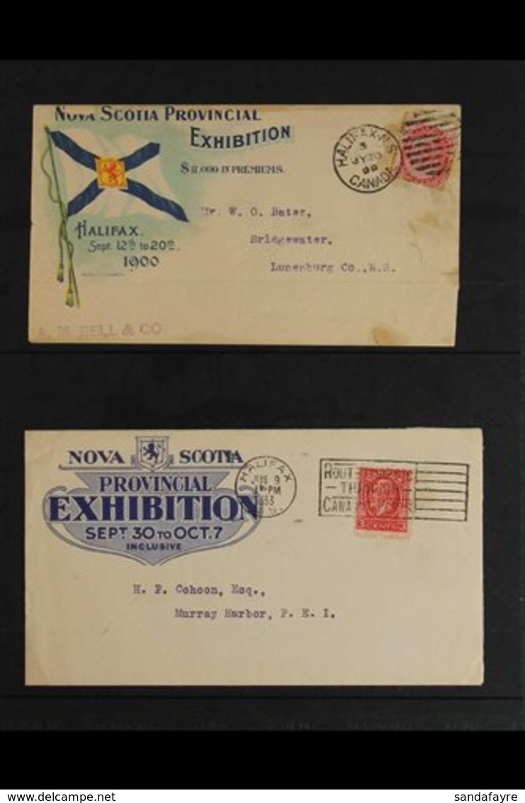 1900 - 1939 Group Of 4 Used Coloured Illustrated Covers For The Nova Scotia Provincial Exhibitions Of 1900, 1933, 1938 A - Autres & Non Classés