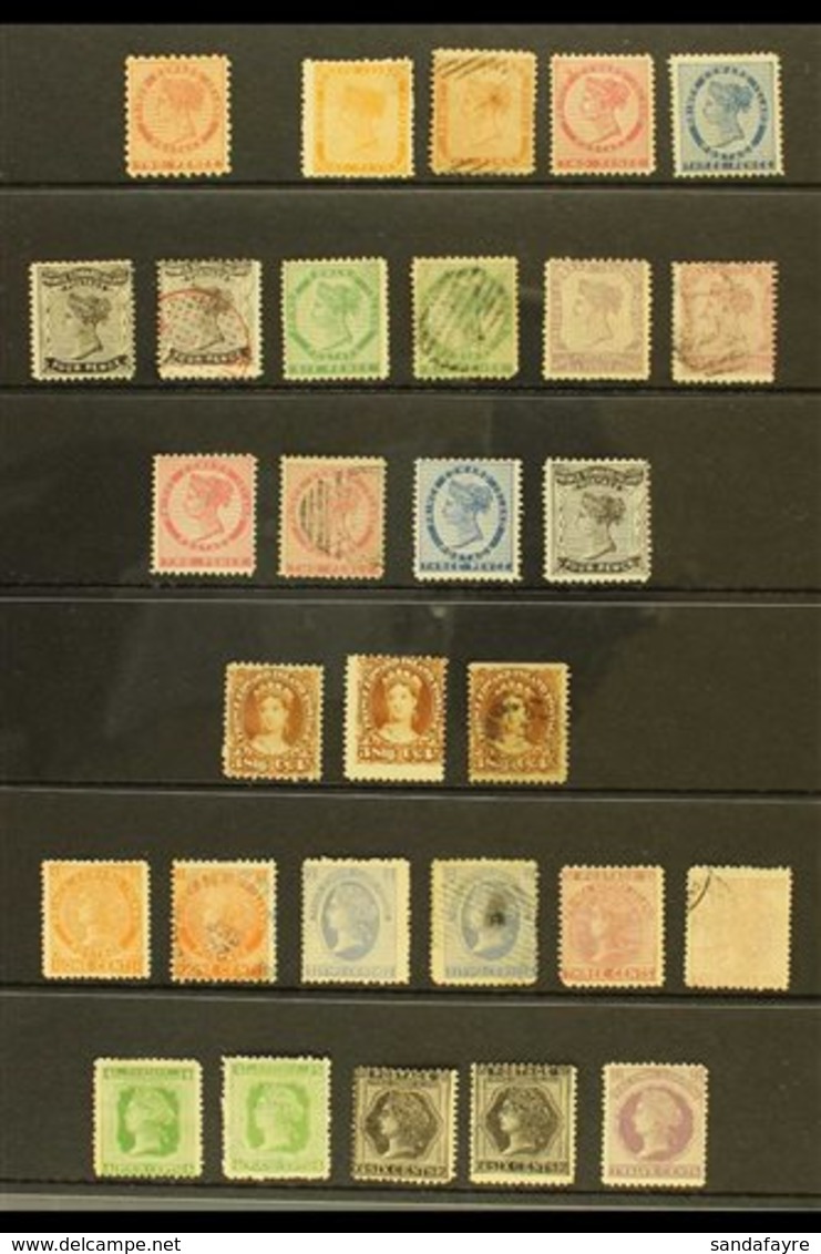 1861-72 Attractive Range With 1861 (perf 9) 2d Rose Fine Used, 1862-69 (yellowish Paper) 1c Both Unused And Used, 2d Min - Autres & Non Classés