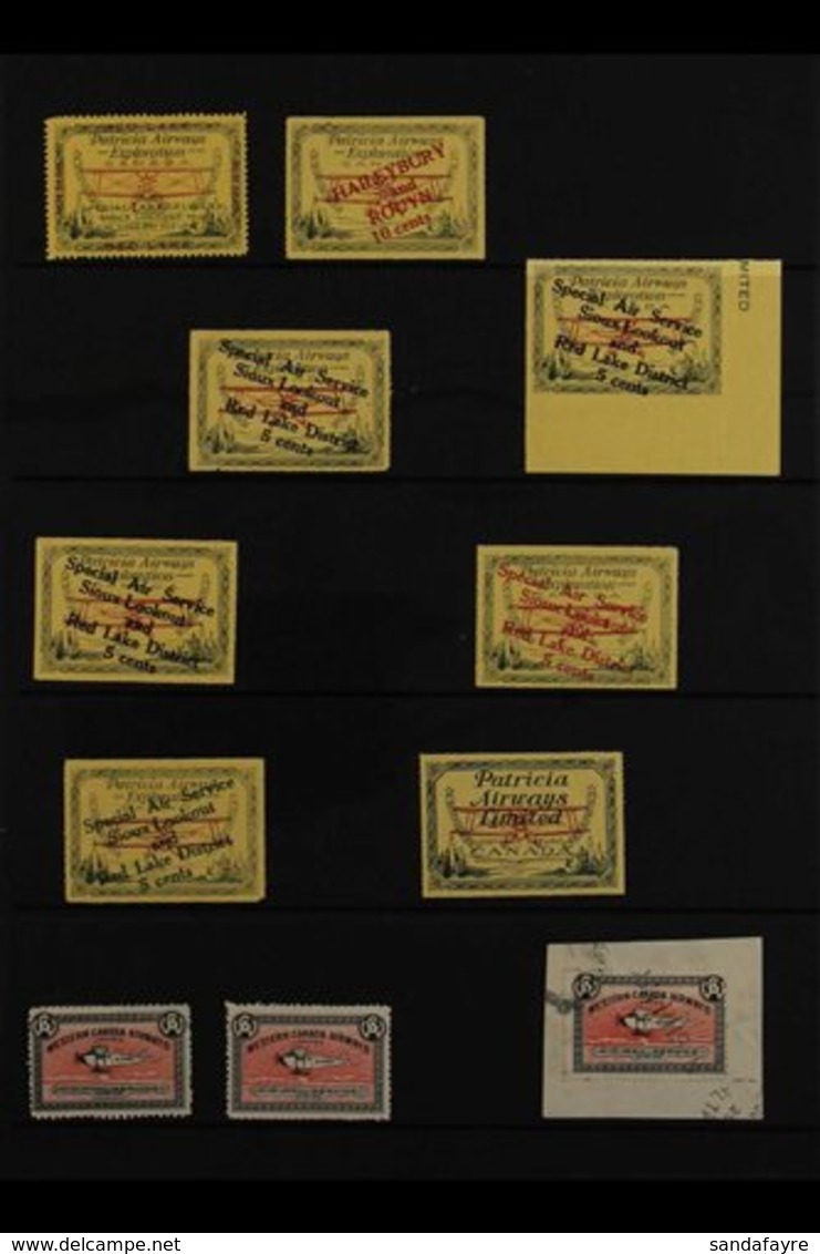PRIVATE COMMERCIAL AIRLINES 1926-32 Fine Mint OR Never Hinged Mint Collection Of Semi-official Air Post Issues, Includes - Otros & Sin Clasificación