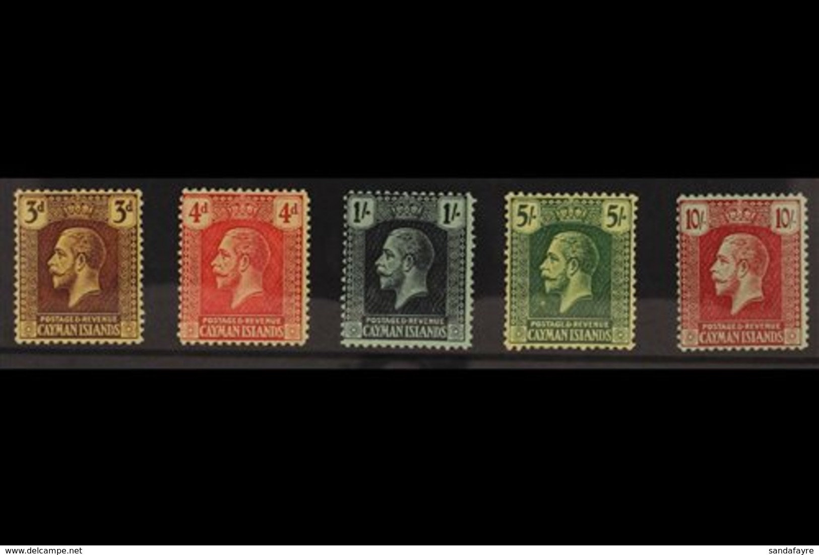 1921-26 Watermark Multi Crown CA Complete Set, SG 60/67, Very Fine Mint. (5 Stamps) For More Images, Please Visit Http:/ - Caimán (Islas)