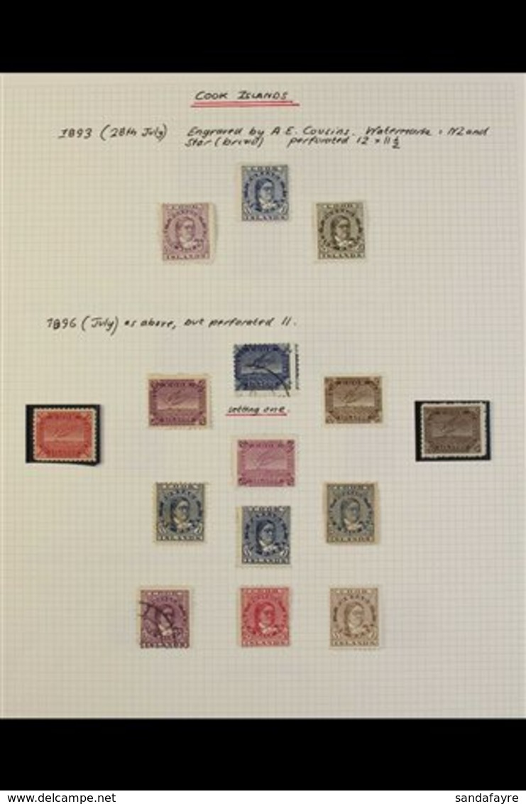 1892-1919 COLLECTION An Attractive Mint Or Fine Used Range Incl. 1892 1½d On Toned Paper Fine Used, 1893-1900 Perf 12 X  - Islas Cook