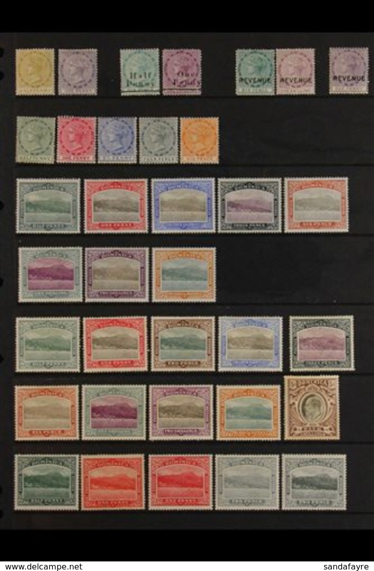 1883-1923 MINT COLLECTION On Stock Pages, ALL DIFFERENT, Includes 1883-86 1d, 1886 ½d On 6d & 1d On 1s, 1886-90 Set To 6 - Dominique (...-1978)