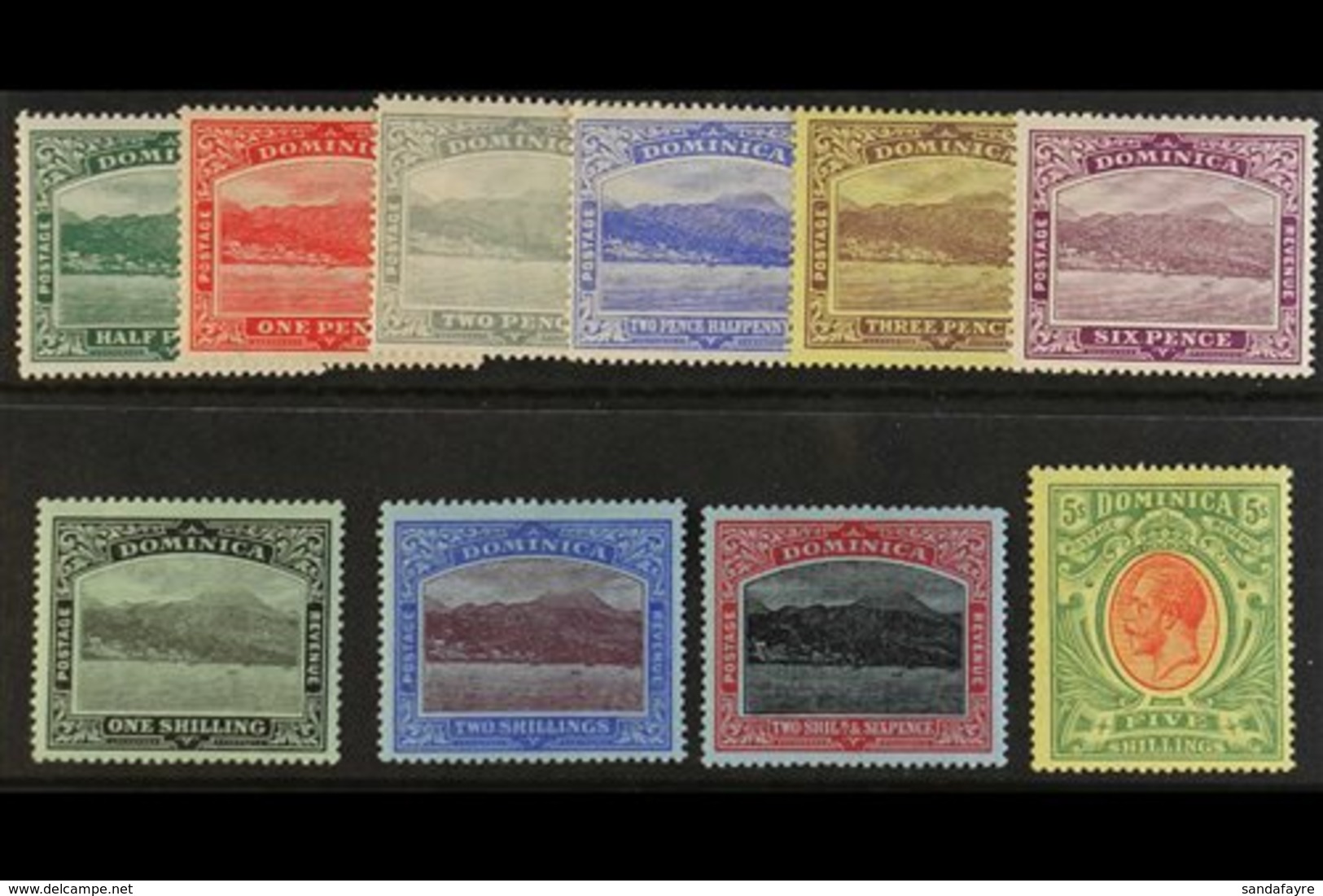 1908-20 (wmk Mult Crown CA) Complete Set, SG 47/54, Very Fine Mint. (10 Stamps) For More Images, Please Visit Http://www - Dominica (...-1978)