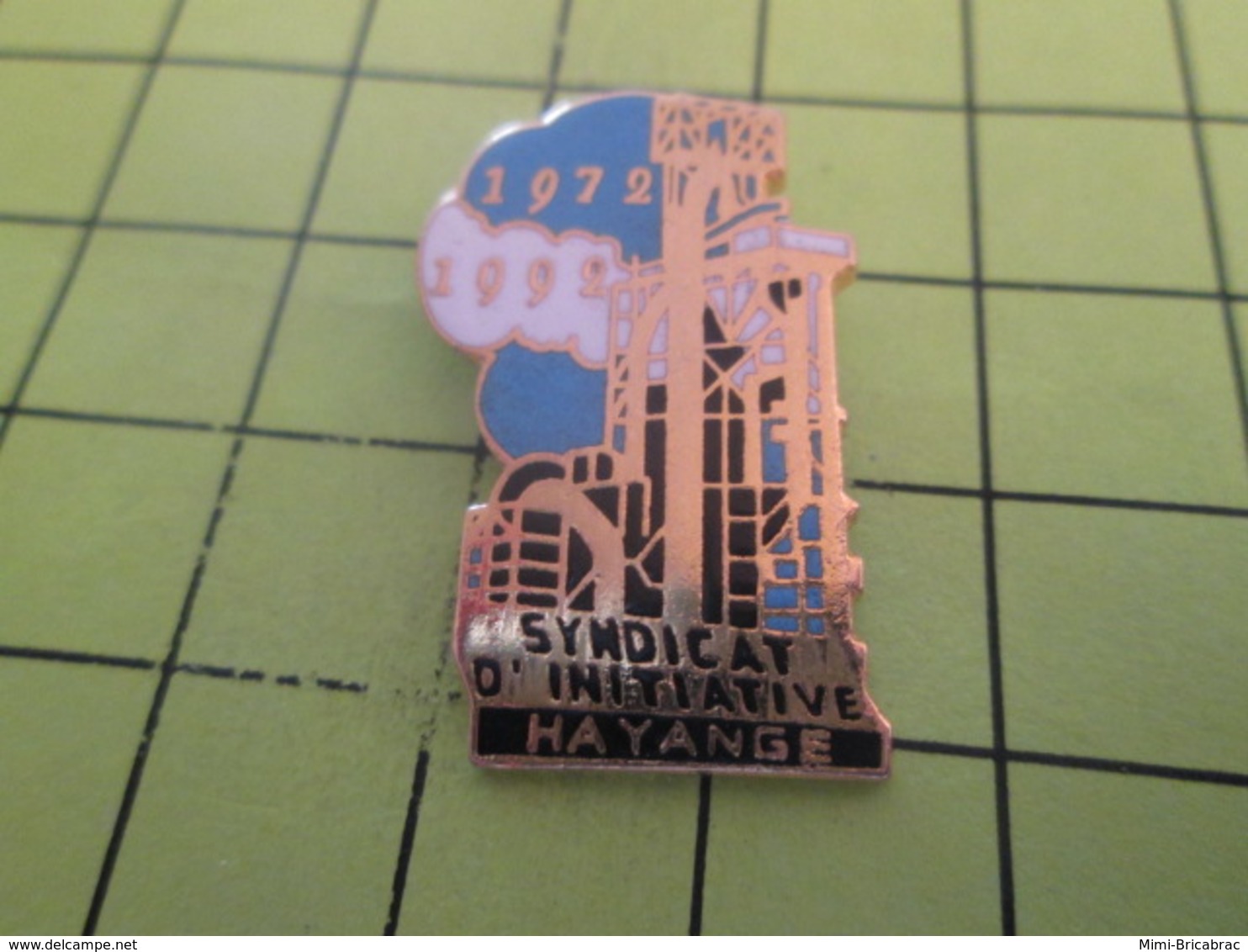 713g Pins Pin's / Rare & Belle Qualité THEME VILLES / HAYANGE SYNDICAT D'INITIATIVE - Cities