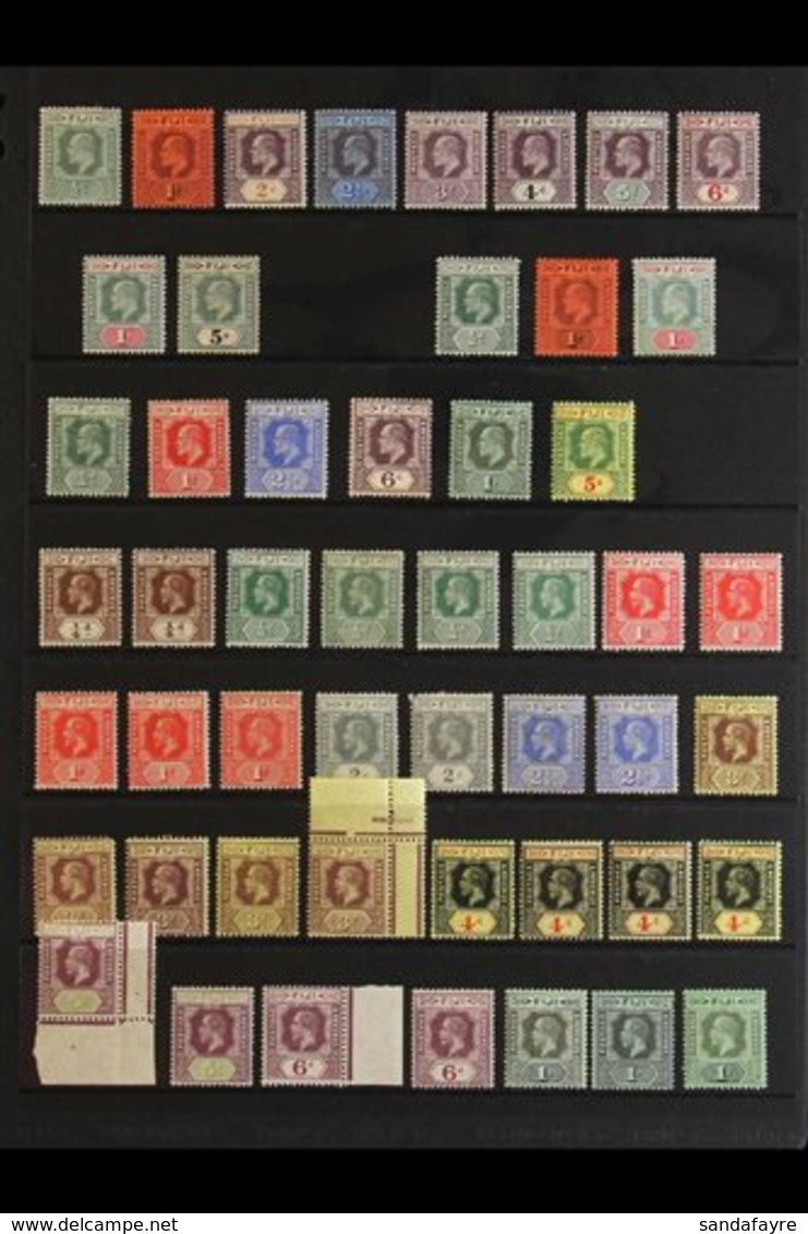 1903-1936 OLD TIME MINT COLLECTION A Mostly Fine Mint Collection Presented On Stock Pages With Shades, Die Types, Positi - Fidji (...-1970)