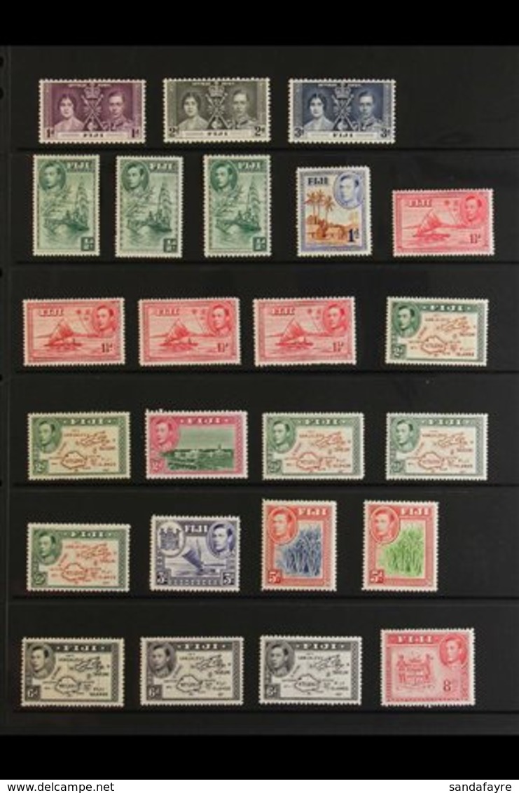 1937-1951 COMPLETE MINT COLLECTION. A Complete Basic Run With ALL Omnibus Sets & Pictorial Definitive Set (SG 246/77), T - Fidji (...-1970)