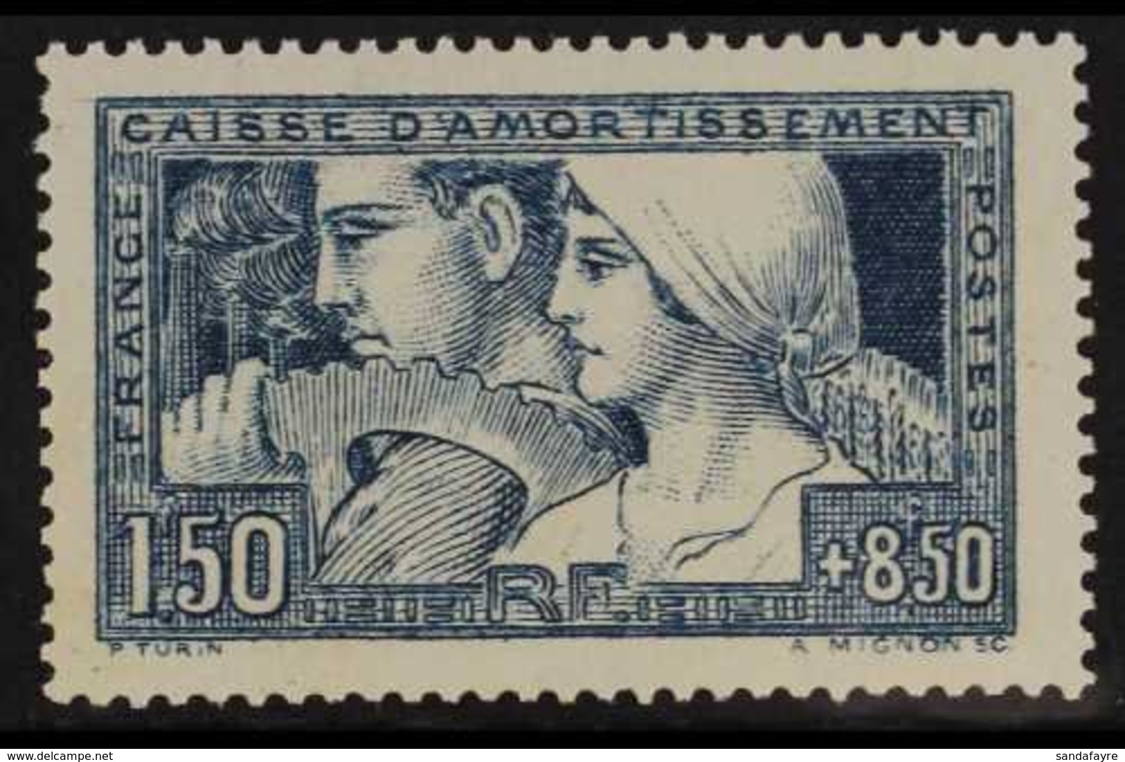 1928 1fr50 + 8fr50 Blue Sinking Fund, Yvert 252 Or SG 463, Fine Mint. For More Images, Please Visit Http://www.sandafayr - Sonstige & Ohne Zuordnung