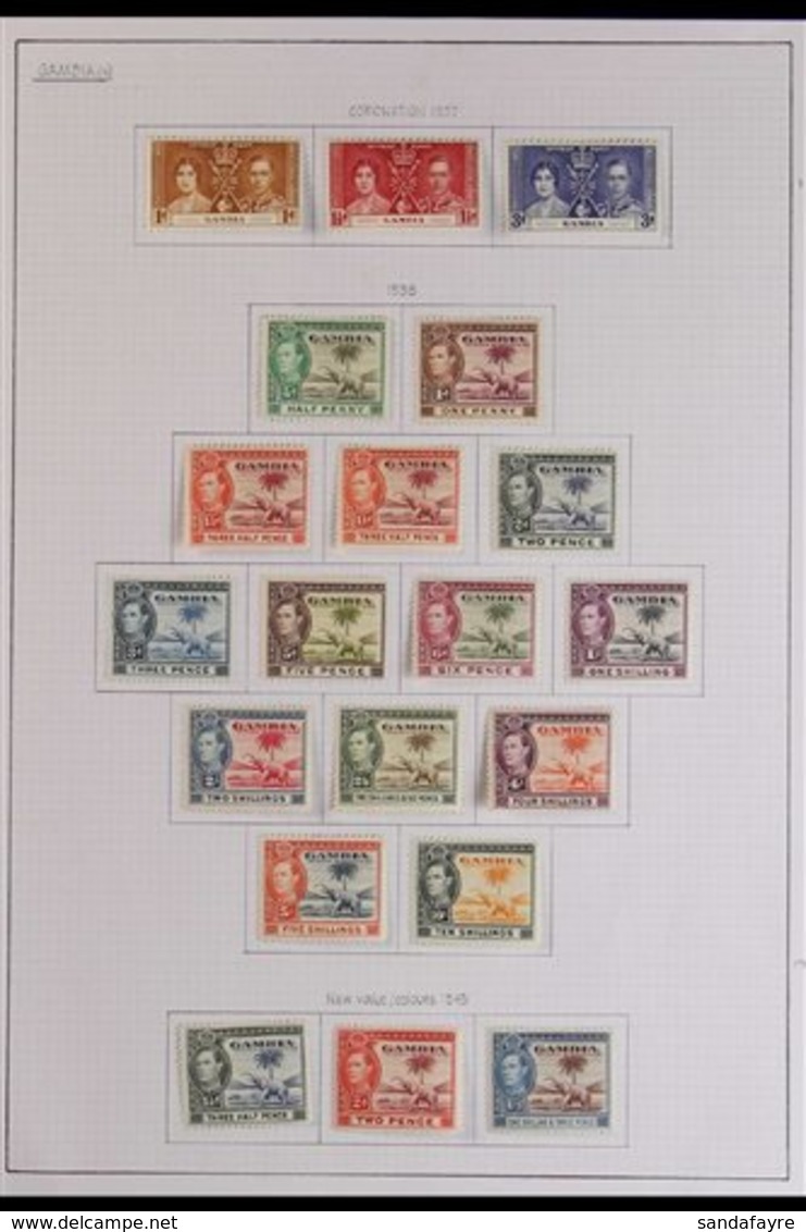 1937-49 COMPLETE VFM COLLECTION A Complete Collection From Coronation To UPU, SG 147/69, Very Fine Mint (28 Stamps) For  - Gambie (...-1964)