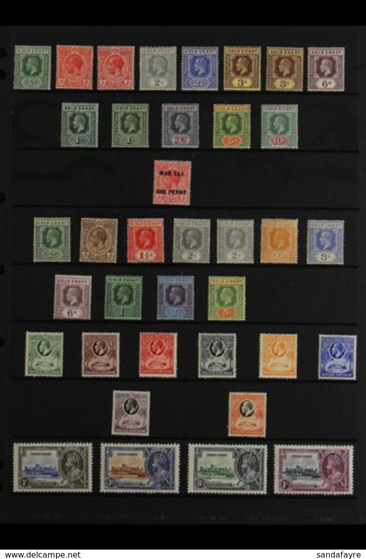 1913-35 MINT KGV COLLECTION Presented On A Stock Page That Includes A 1913-21 MCA Wmk Range With Most Values To 5s And 1 - Gold Coast (...-1957)