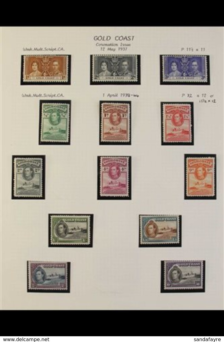 1937-52 COMPLETE KGVI MINT COLLECTION. A Complete Run Of Basic KGVI Period Issues Plus A Number Of Additional Perfs Of 1 - Gold Coast (...-1957)