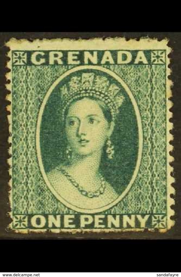 1873 1d Blue Green, Wmk Large Star, SG 11, Very Fine Mint With Crisp Impression. For More Images, Please Visit Http://ww - Grenada (...-1974)