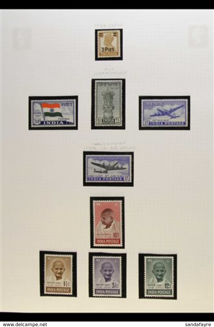 1946-56 FINE MINT COLLECTION Presented In Mounts On Album Pages. Includes 1948 Gandhi Set (the 10r With Small Perforatio - Otros & Sin Clasificación