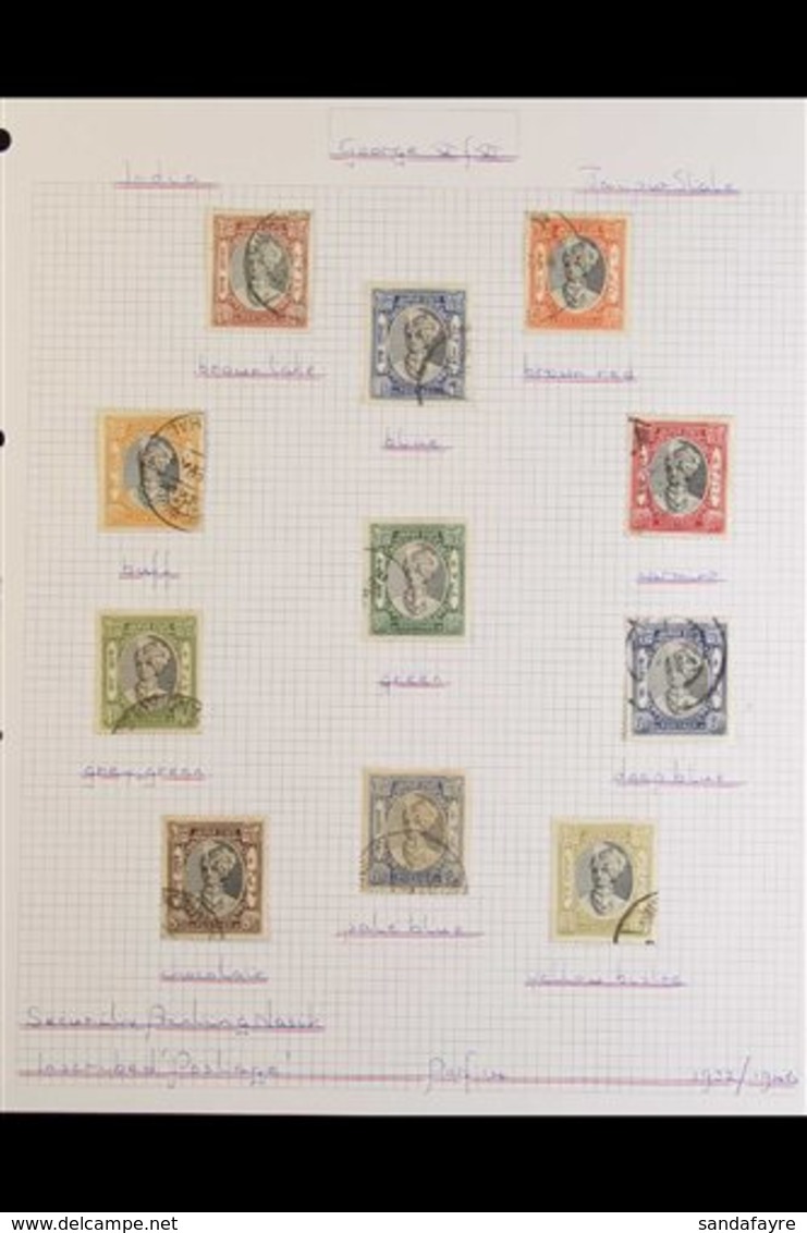 JAIPUR 1932-46 Complete Set inscribed "POSTAGE & REVENUE"  Plus 6a pale Blue Shade, SG 58/67, 67a, Very Fine Used (11 St - Other & Unclassified