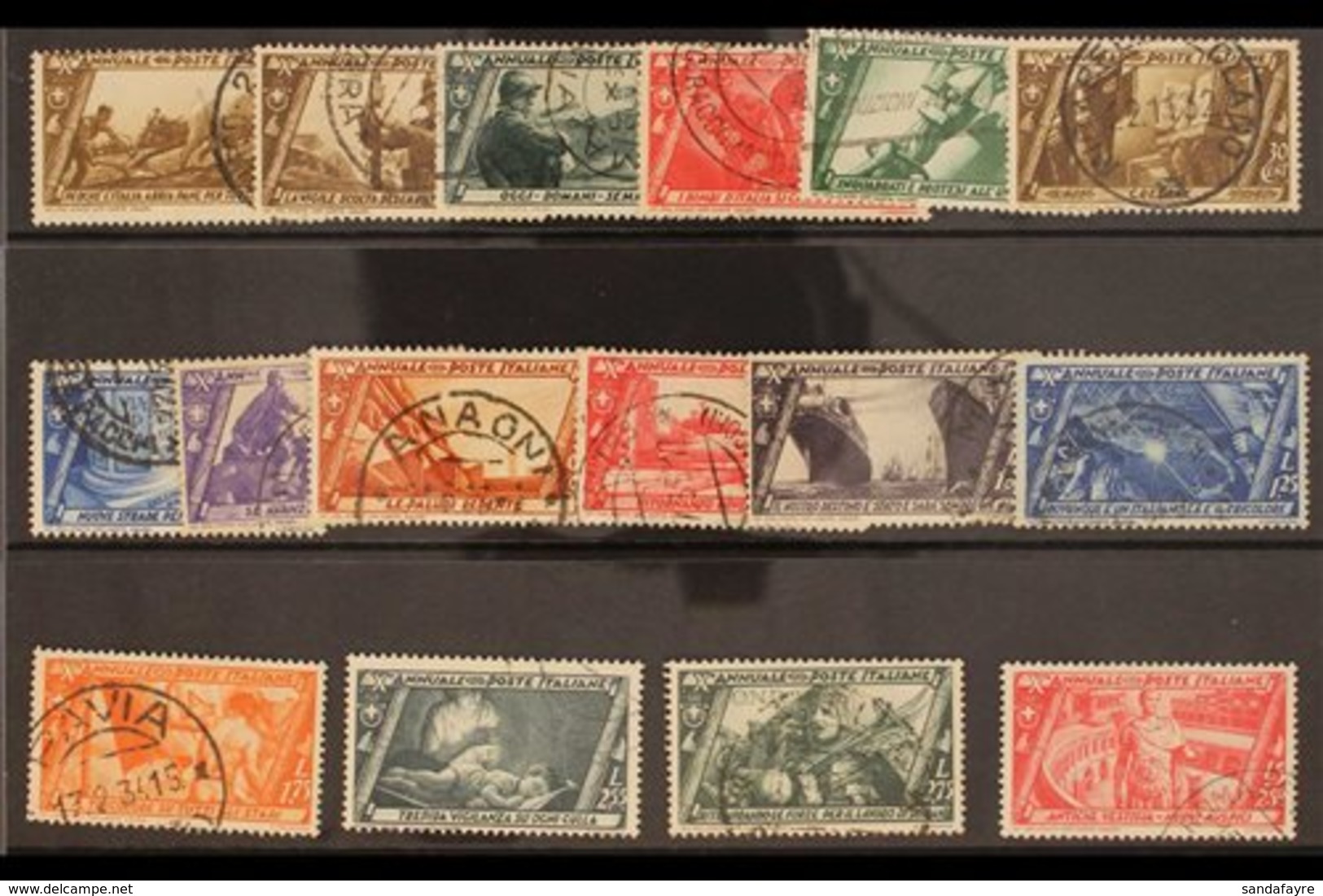 1932 Fascist March On Rome (Postage) Complete Set (Sass S. 65, SG 350/65) Used. (16 Stamps) For More Images, Please Visi - Sin Clasificación