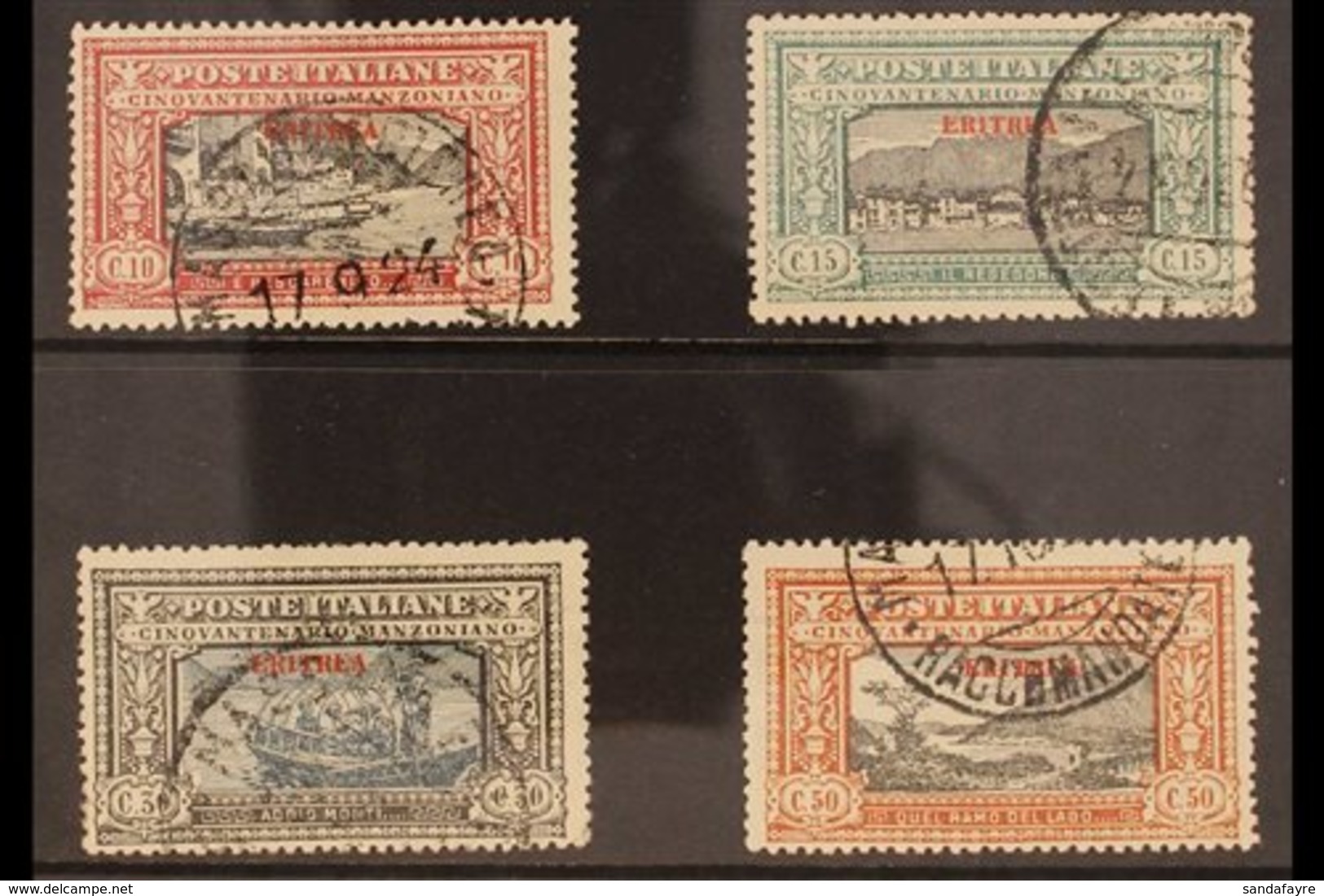 ERITREA 1924 Manzoni Set To 50c (Sass S. 14, SG 74/77) Very Fine Used. (4 Stamps) For More Images, Please Visit Http://w - Otros & Sin Clasificación