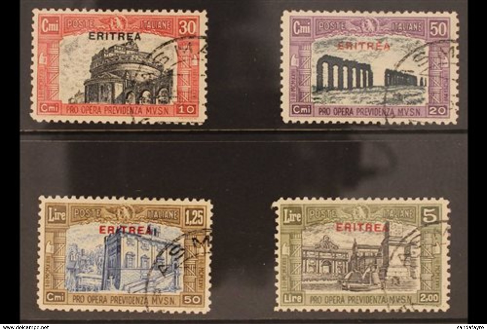 ERITREA 1929 Second National Defence Set (Sass S. 32, SG 137/40), Very Fine Used. (4 Stamps) For More Images, Please Vis - Other & Unclassified