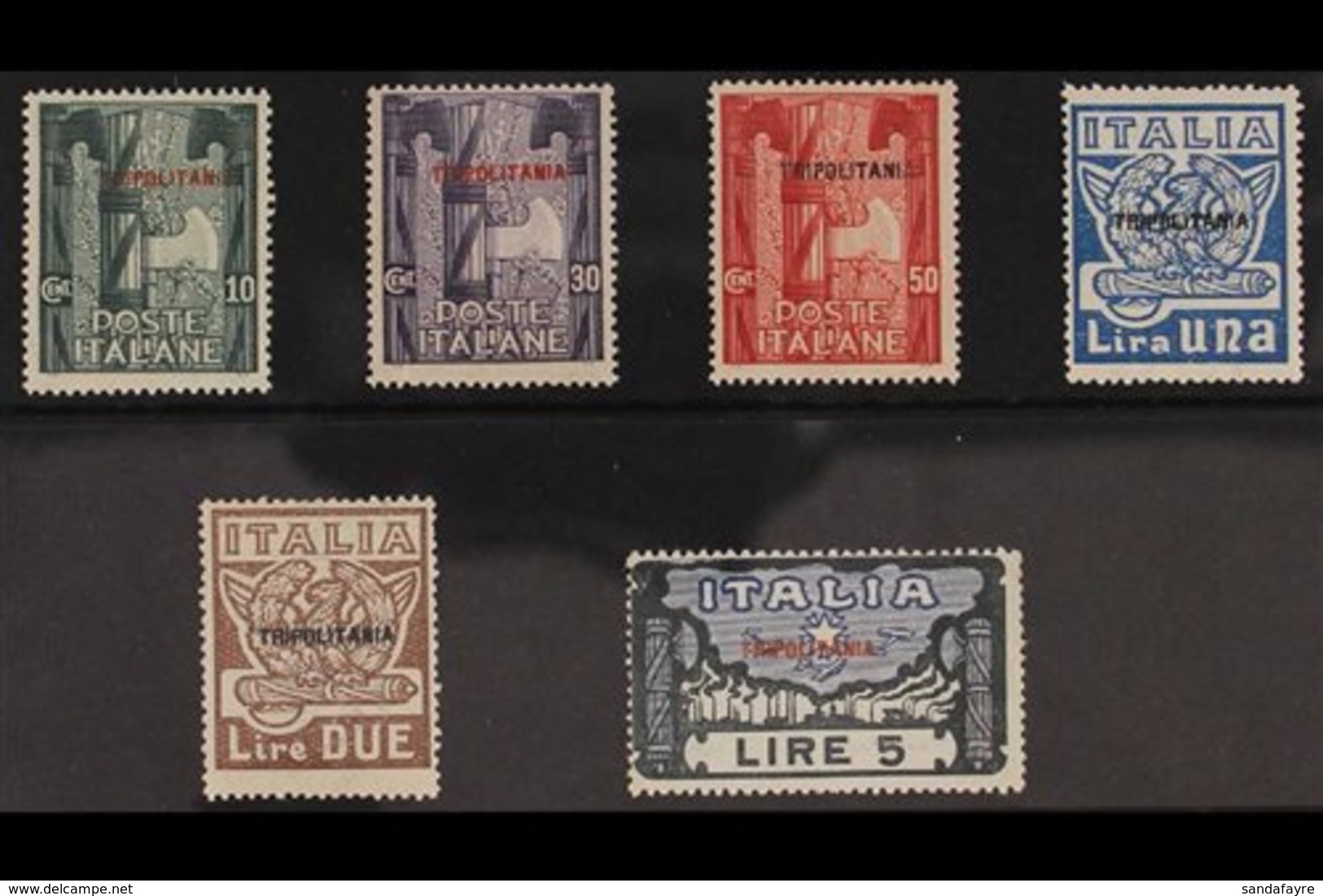 TRIPOLITANIA 1923 Fascist March On Rome Set (Sass. S, 2, SG 5/10), Never Hinged Mint. (6 Stamps) For More Images, Please - Otros & Sin Clasificación