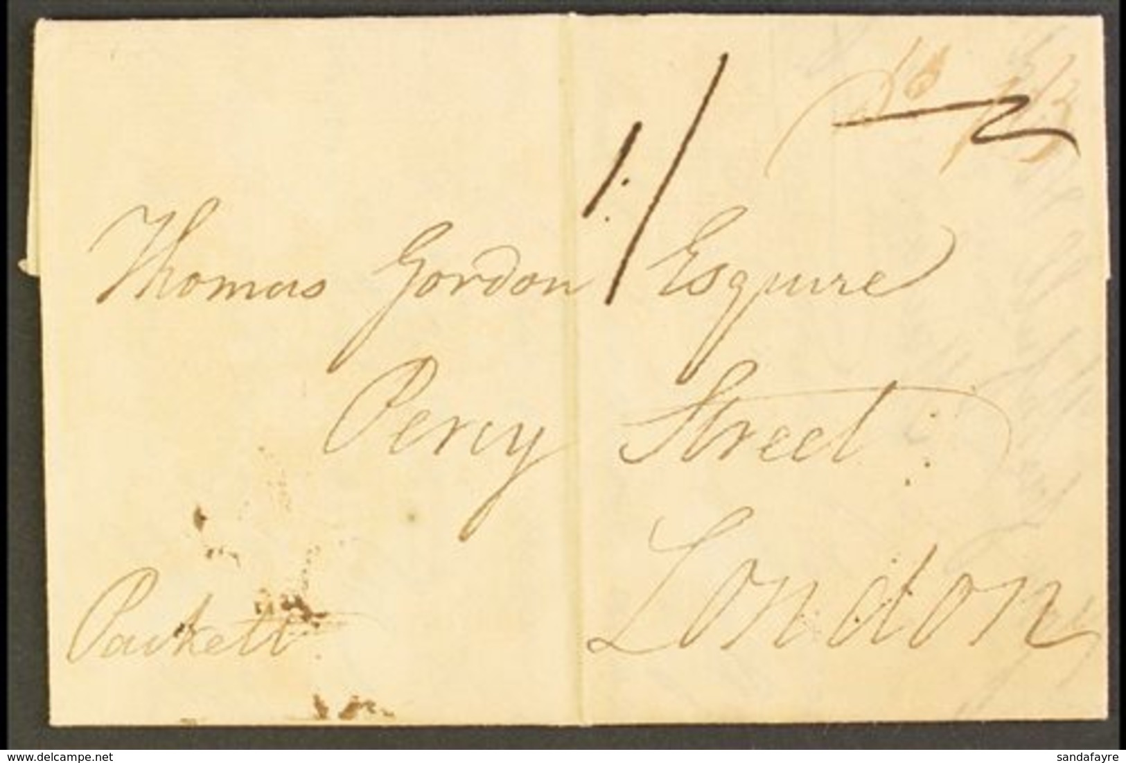 1796 ENTIRE McLAUREN GILLIES LETTER FROM MONTEGO BAY RE. MADEIRA WINE (May) Letter To Thomas Gordon In London, Showing F - Jamaïque (...-1961)