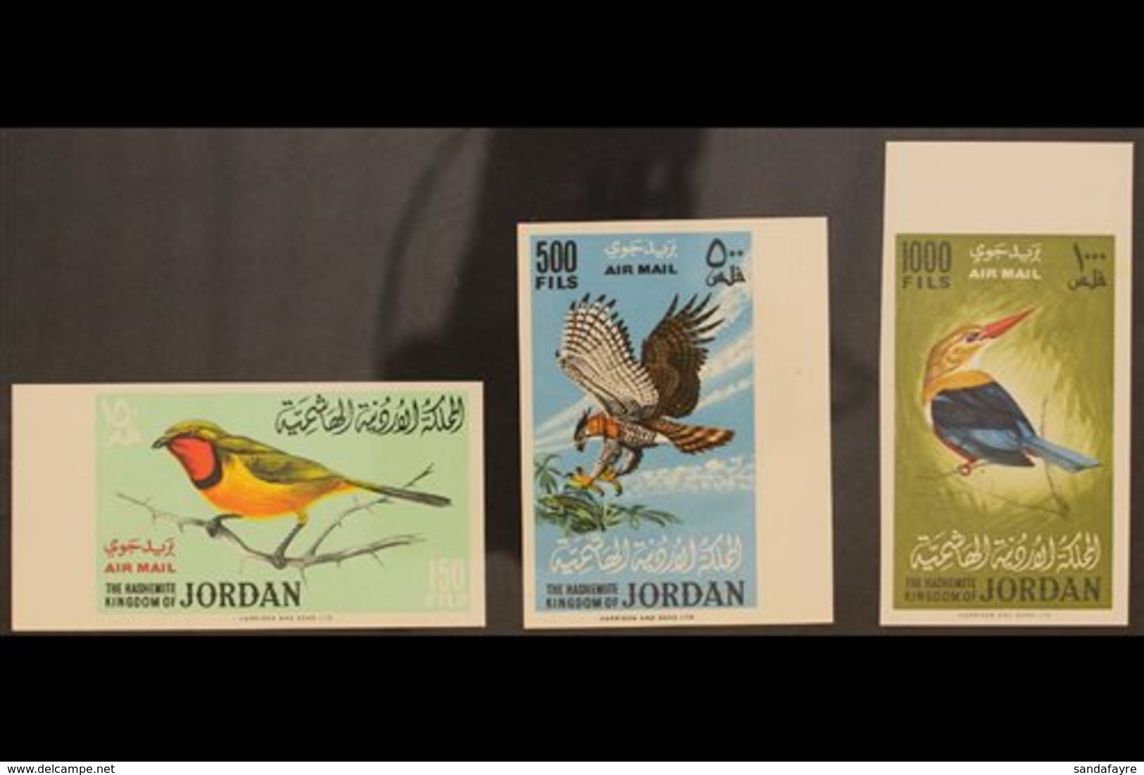 1964 Air - Birds IMPERFORATE Set, SG 627/29, Never Hinged Mint (3 Stamps) For More Images, Please Visit Http://www.sanda - Jordania