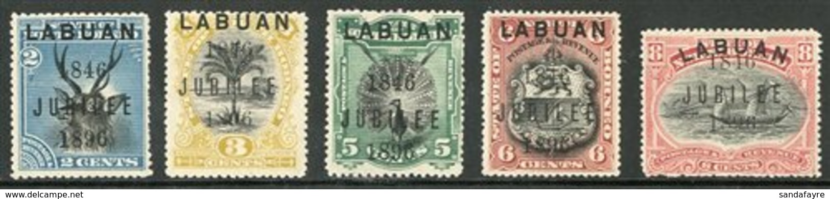 1896 Jubilee Set Less 1c (2c To 8c, SG 84/88) Fine Mint. Fresh And Attractive! (5 Stamps) For More Images, Please Visit  - Borneo Septentrional (...-1963)