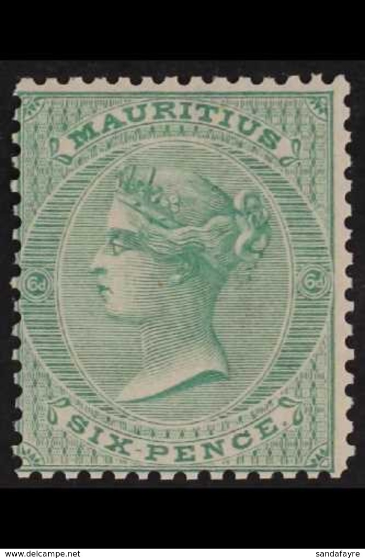 1863-72 6d Blue-green, SG 65, Fine Mint, Very Fresh. For More Images, Please Visit Http://www.sandafayre.com/itemdetails - Mauritius (...-1967)